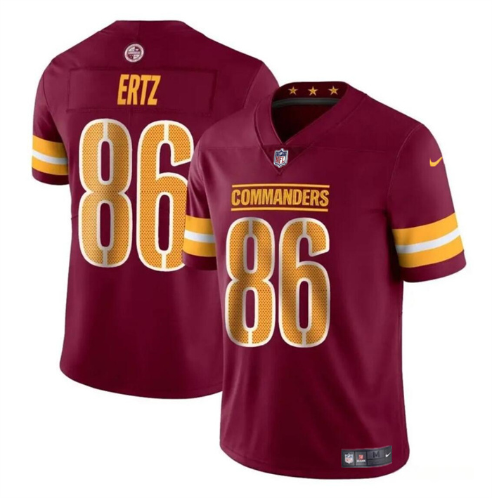 Men's Washington Commanders #86 Zach Ertz Burgundy Vapor Limited Football Stitched Jersey